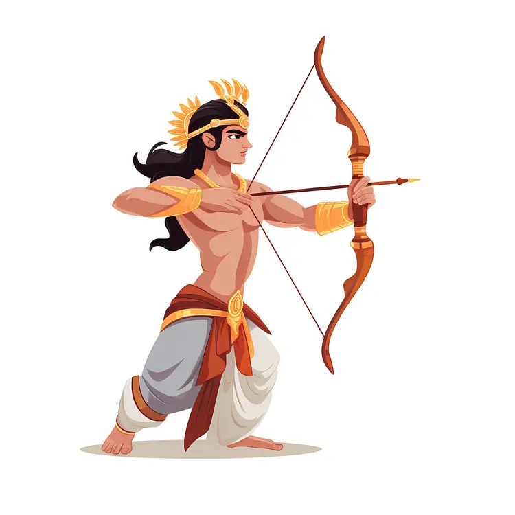 Mythological Archer Character Illustration