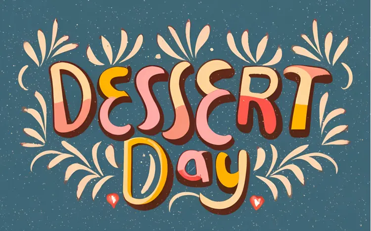 Colorful Lettering for Dessert Day