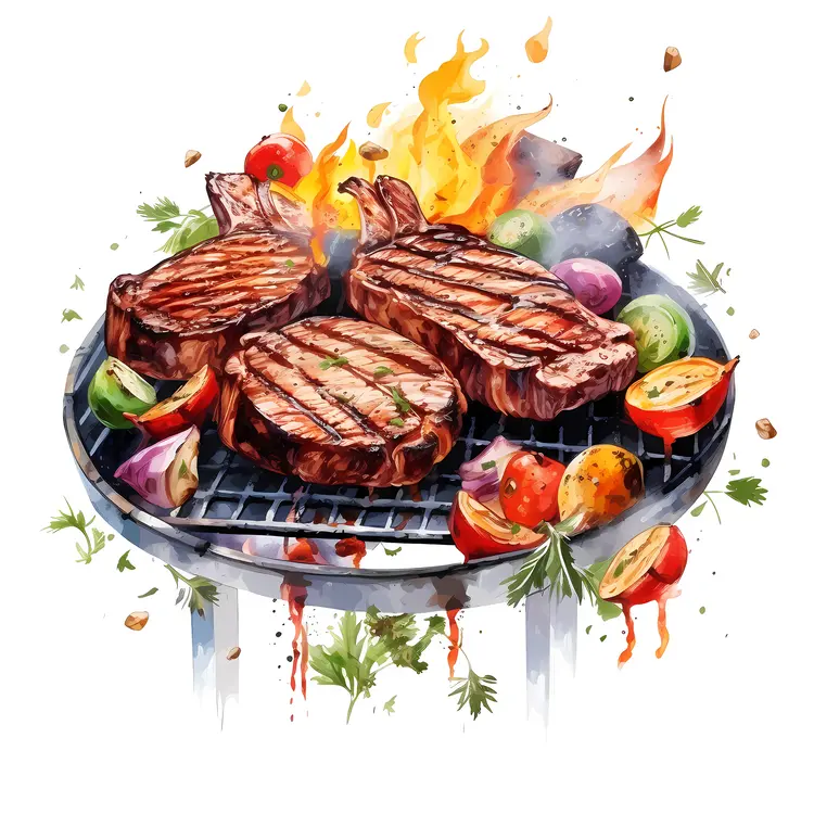 Delicious Grilled Steak with Vegetables