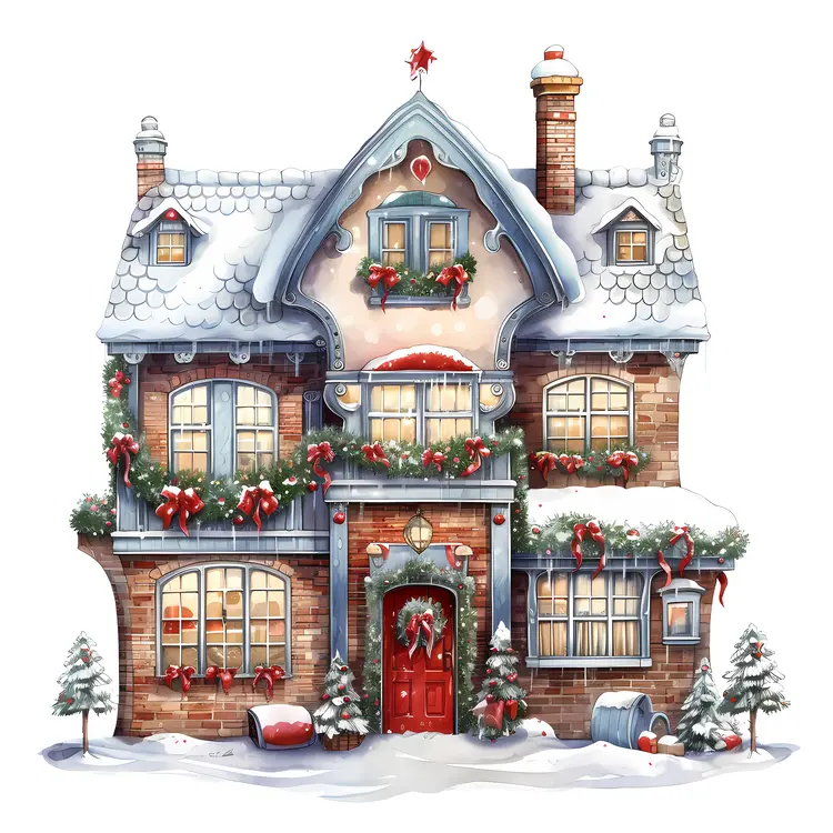 Christmas Decorated House