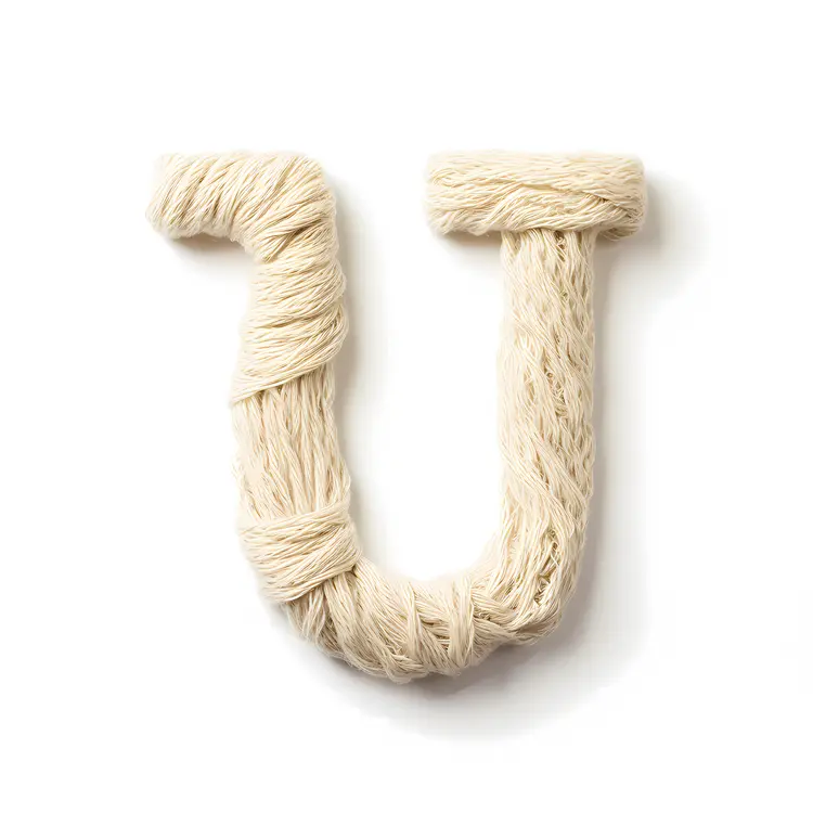 Twine Rope Letter U