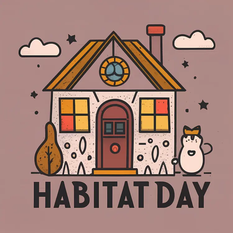 Small cute doodle house