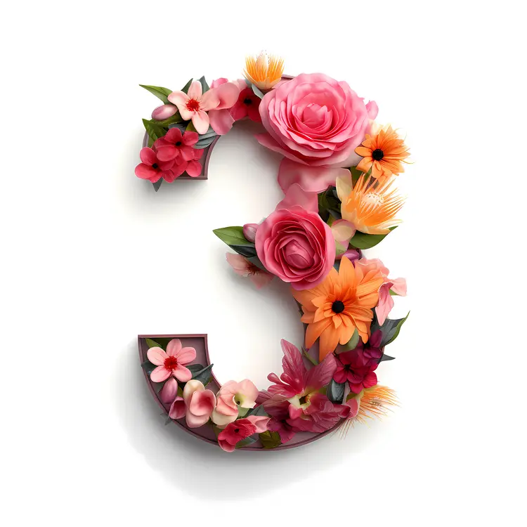 Colorful Floral Number 3