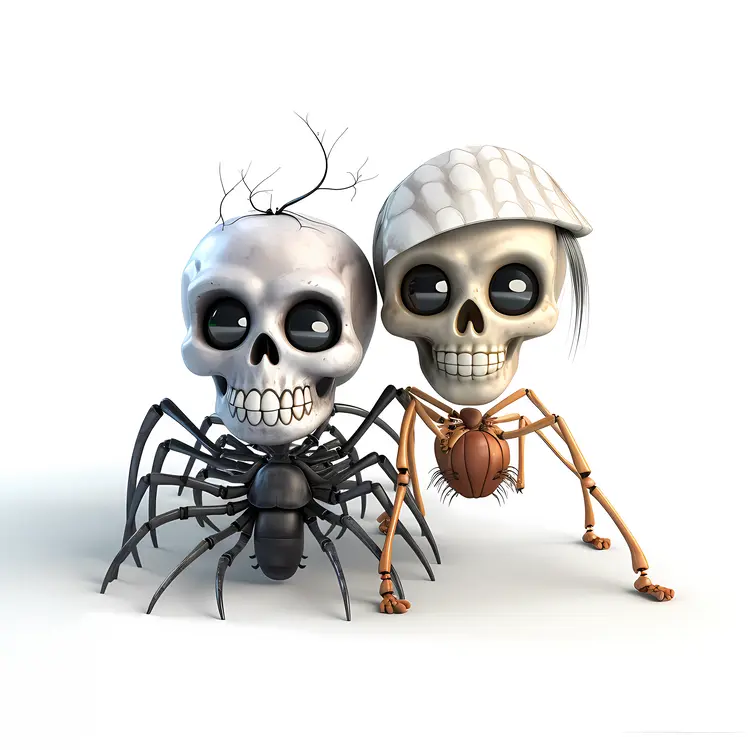 Cute Skeleton Spiders