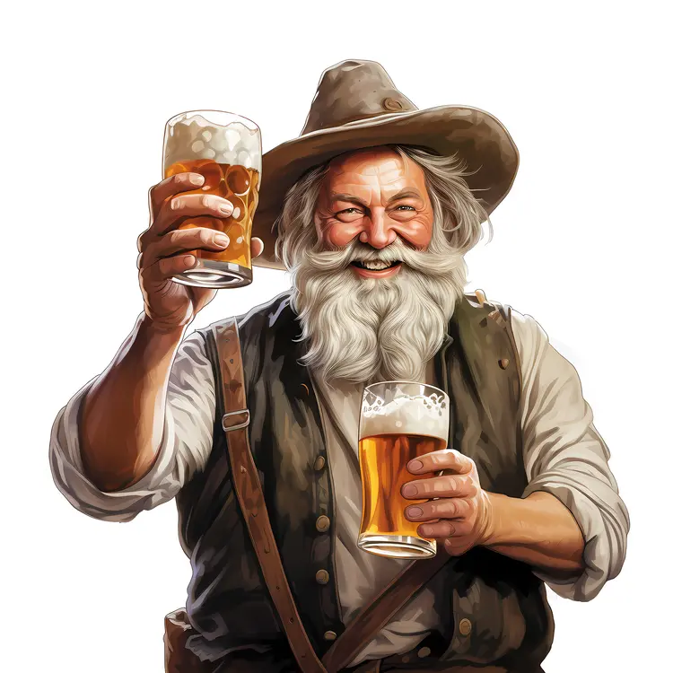 Happy Man Holding Beer