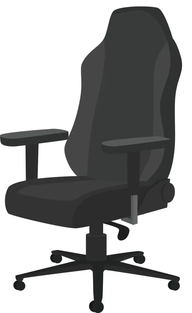 Black Gaming Chair with Armrests