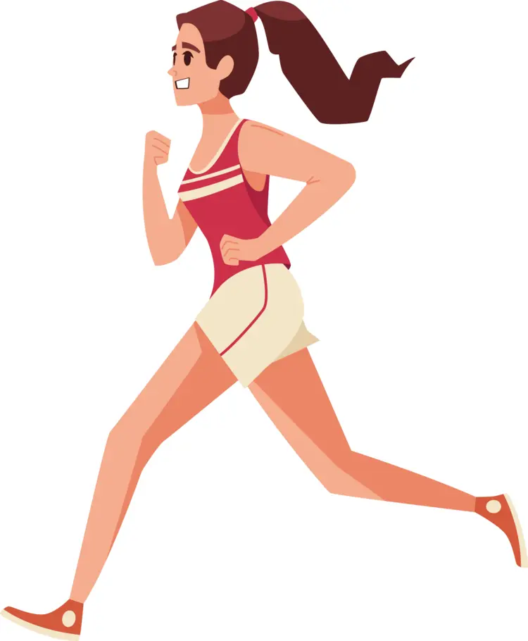 Woman Running in Sportswear