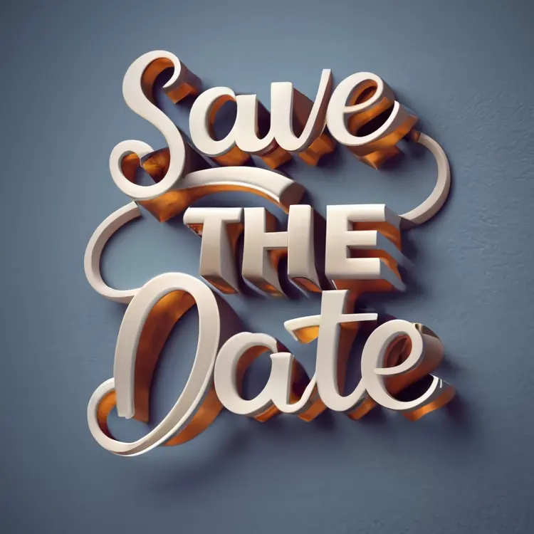 3D Save the Date Letters