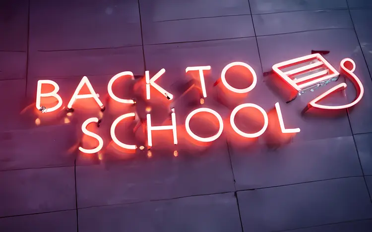 Neon Back to School Sign