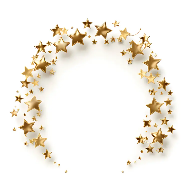 Golden Stars in a Circular Pattern