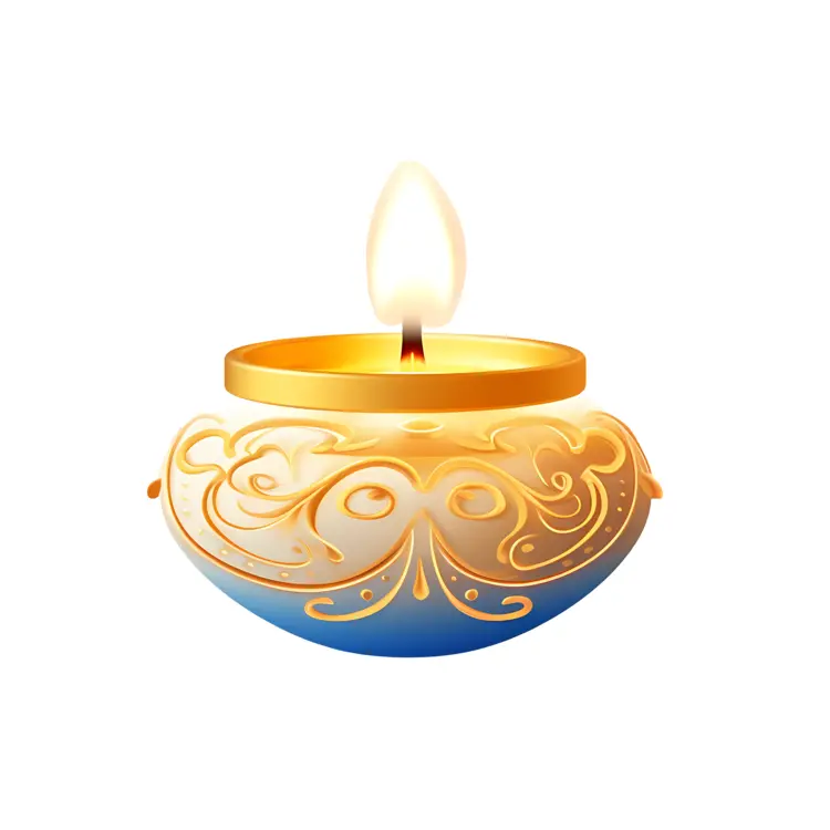 Decorative Lamp with Flame for Diwali