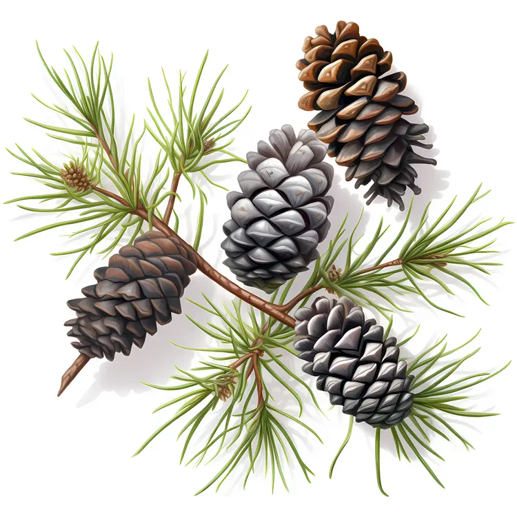 Pine Cones on a Branch