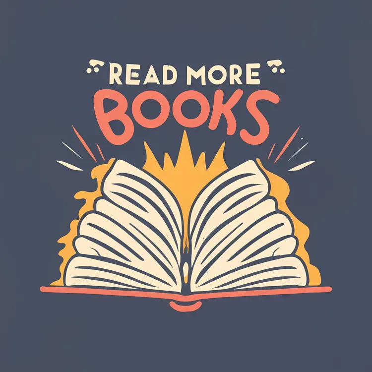 Read More Books Illustration with Open Book