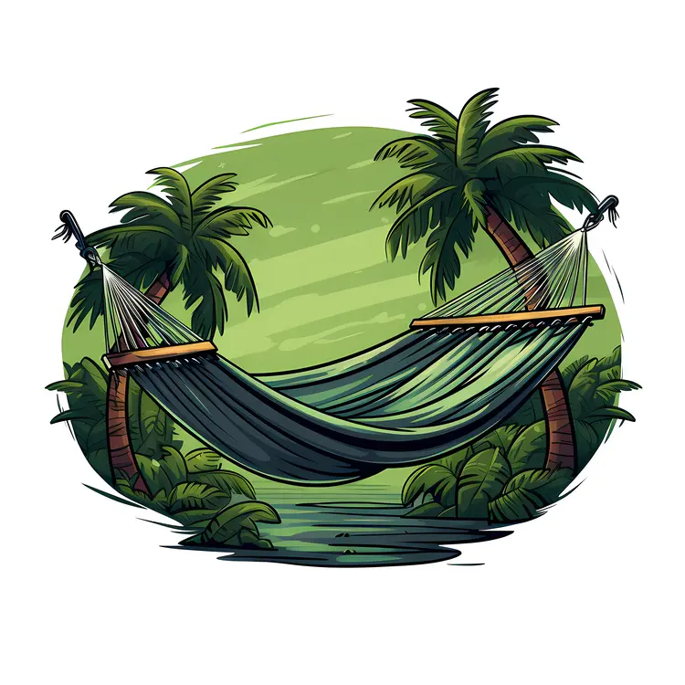Relaxing Hammock in Tropical Paradise