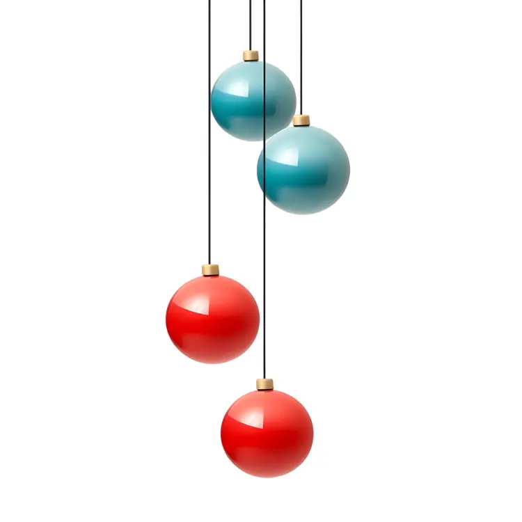 Red and Blue Christmas Ornaments