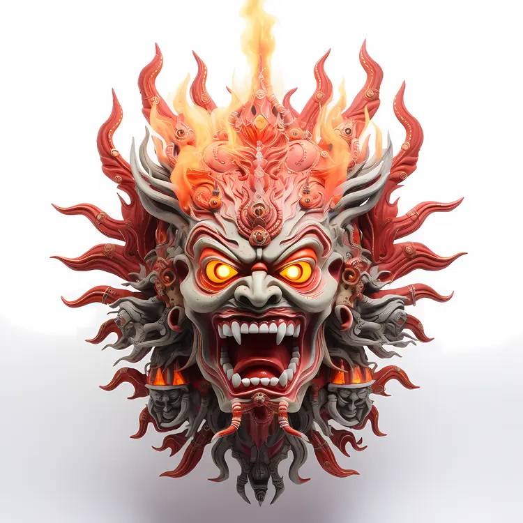 Fiery Demon Head