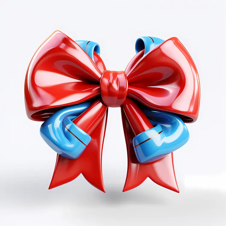 Red and Blue Bow Decoration