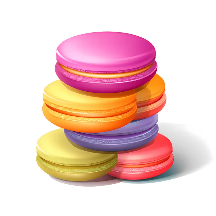 Stack of Colorful Macarons