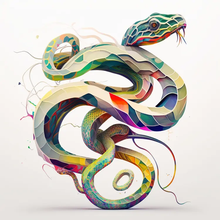 Colorful Abstract Snake Illustration