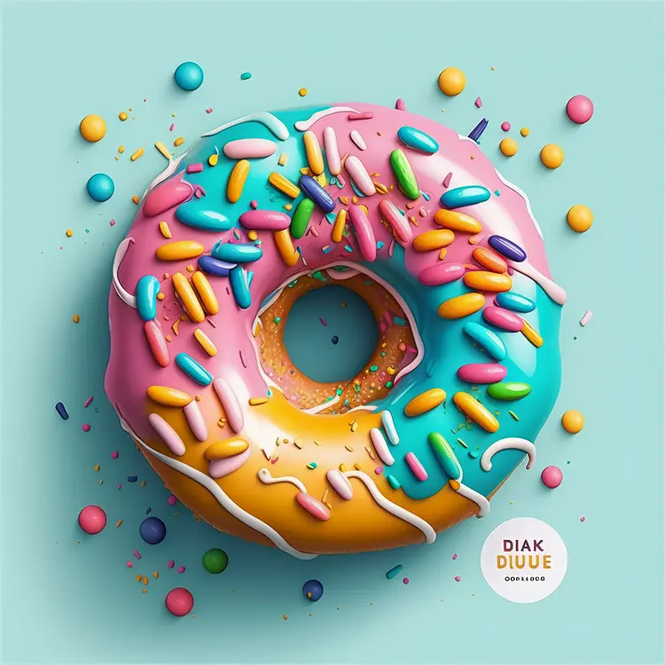 Colorful Donut with Sprinkles
