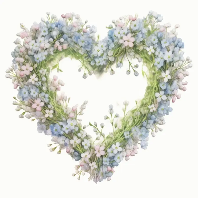 Beautiful Flower Heart for Valentine's Day