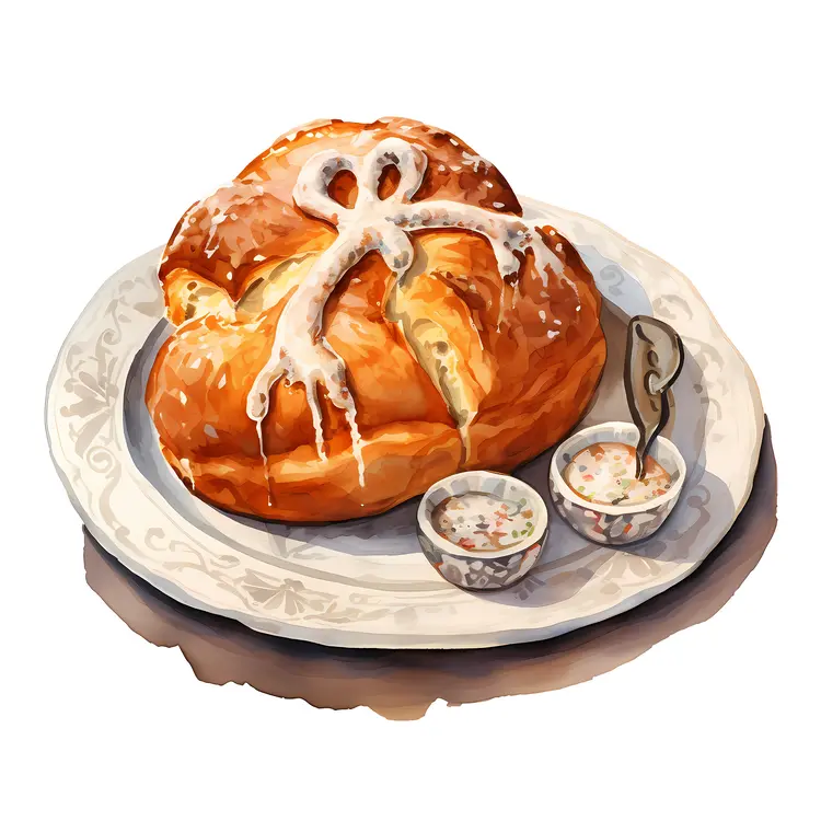 Bread and Dishes Illustration