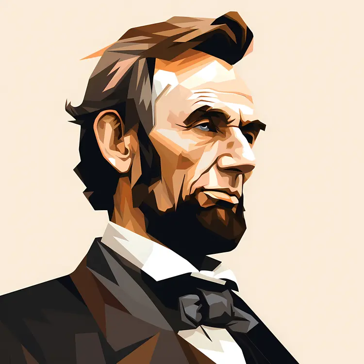 Geometric Portrait of Historical Figure