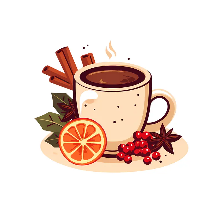 Hot Beverage with Cinnamon and Orange