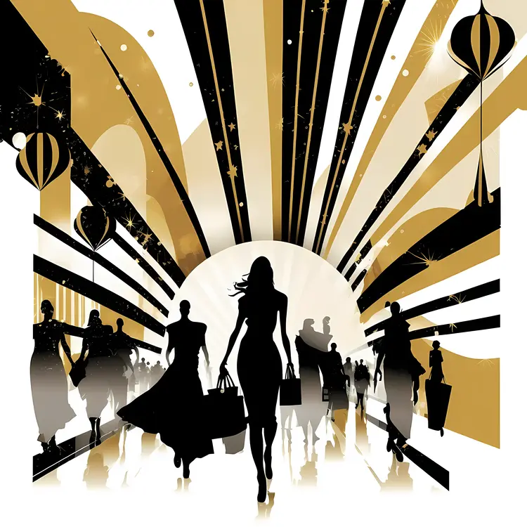 Fashion Shopping Silhouettes with Bags