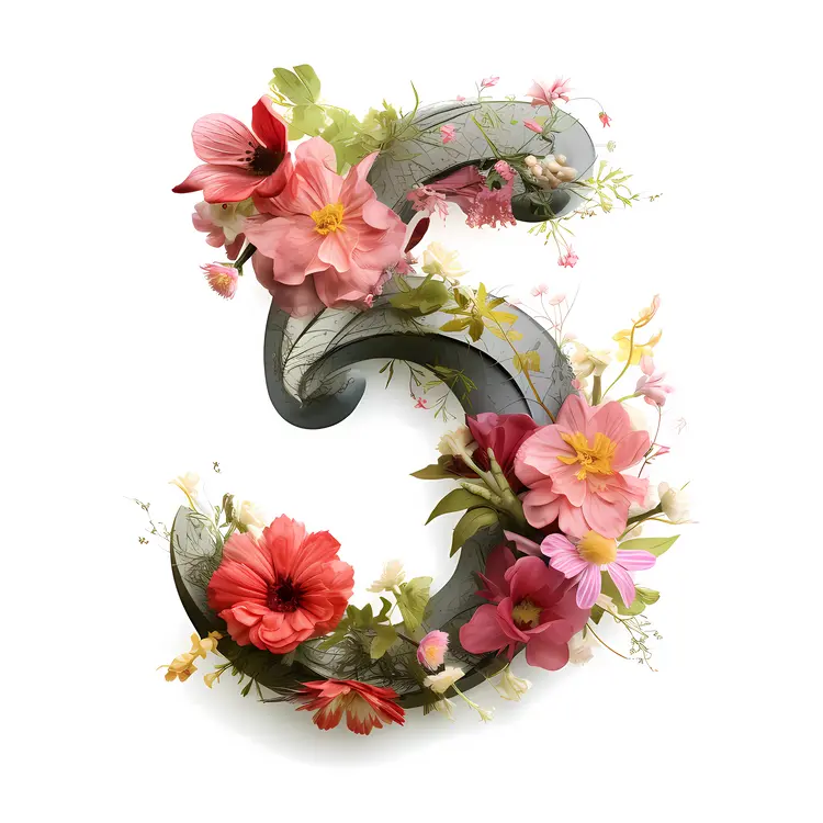Colorful Floral Number 5
