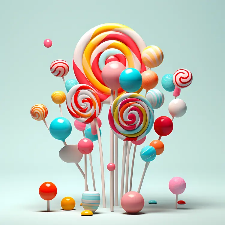 Colorful Lollipops Arrangement