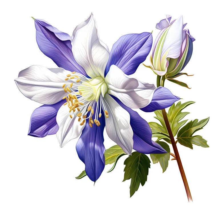 Charming Blue and White Flower
