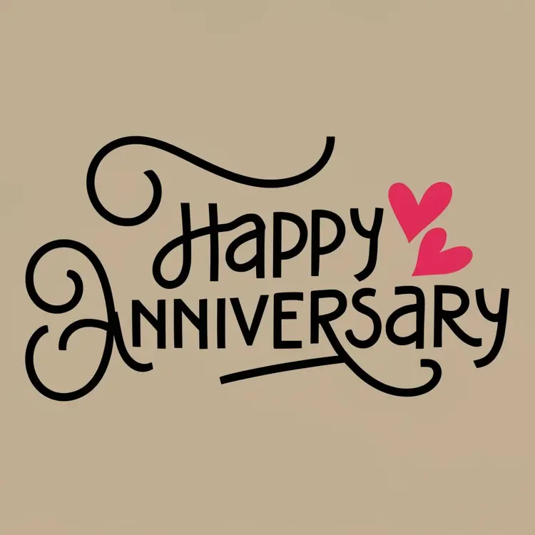 Happy Anniversary with Hearts