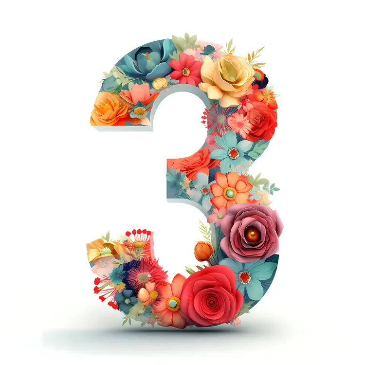 Colorful Floral Number 3