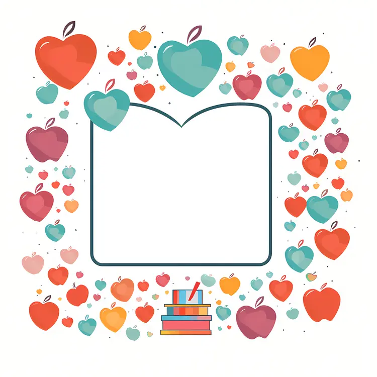 Colorful Apple Frame for Education