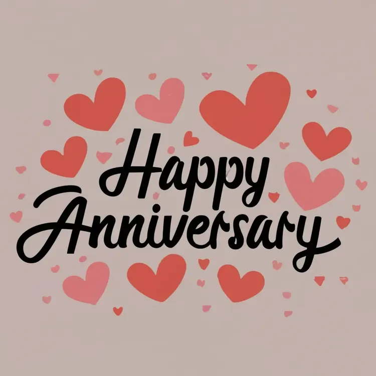 Happy Anniversary with Hearts