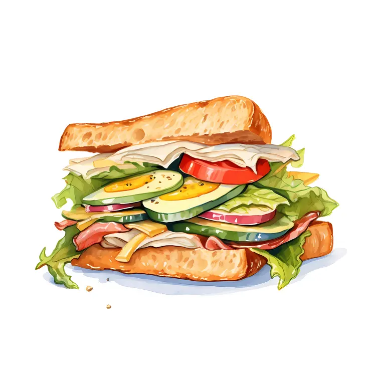 Classic Sandwich with Fresh Vegetables