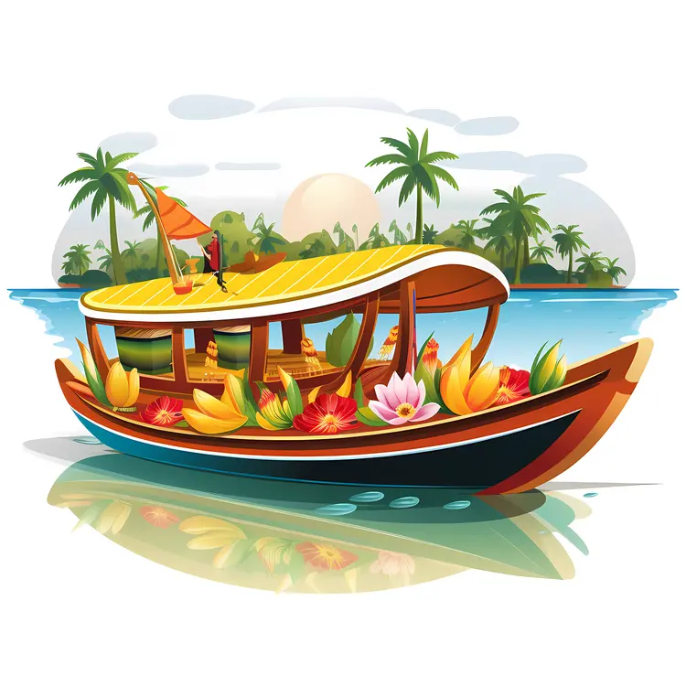 Beautiful Boat in Tropical Scenery