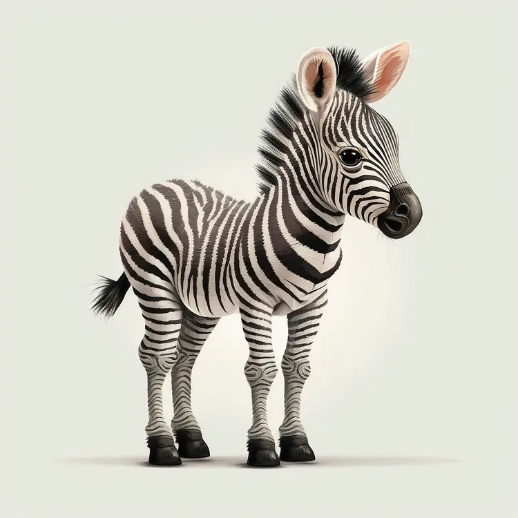 Cute Baby Zebra Illustration