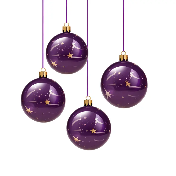 Purple Star Ornaments for Christmas