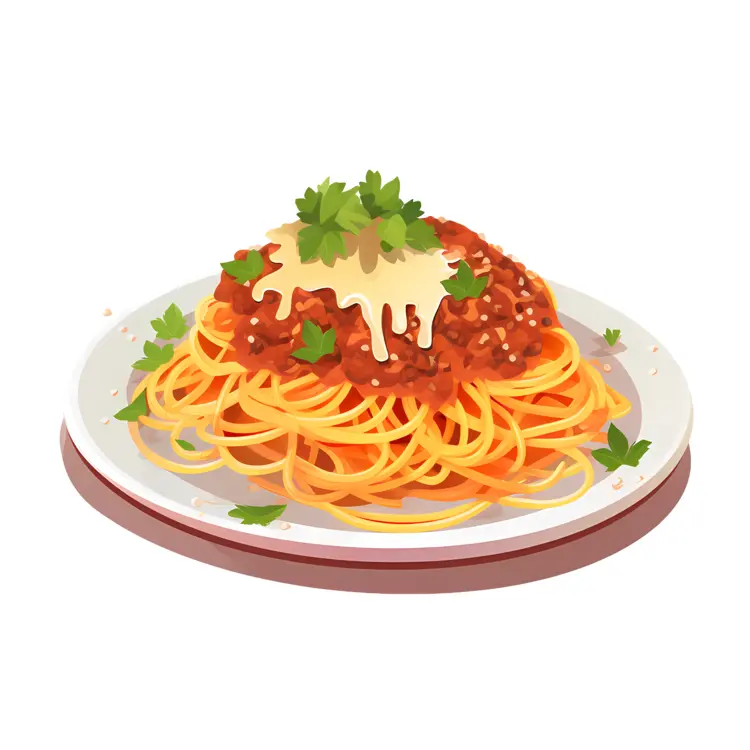 Delicious Spaghetti with Tomato Sauce and Cheese