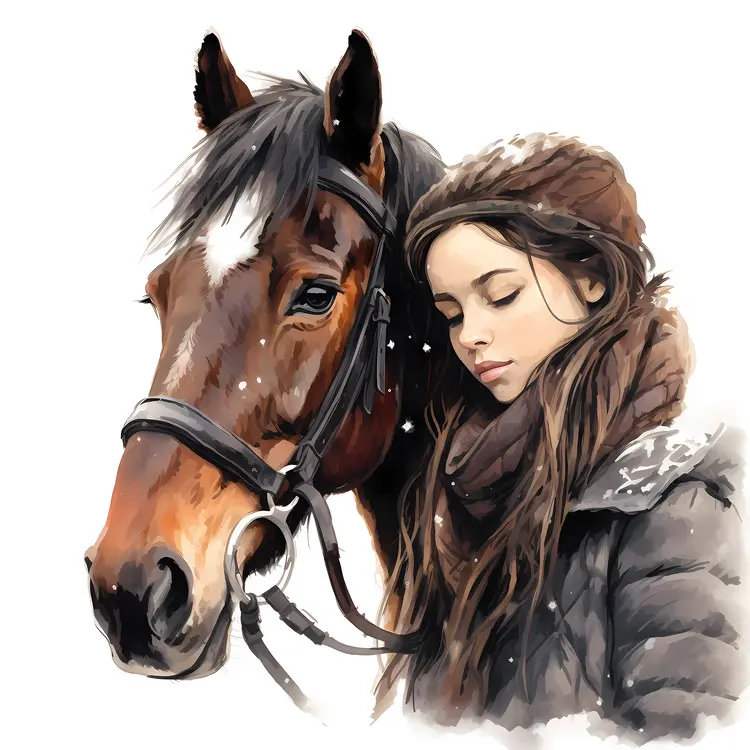 Girl with Her Horse