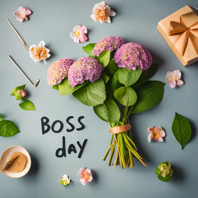 Elegant purple flowers for Boss Day