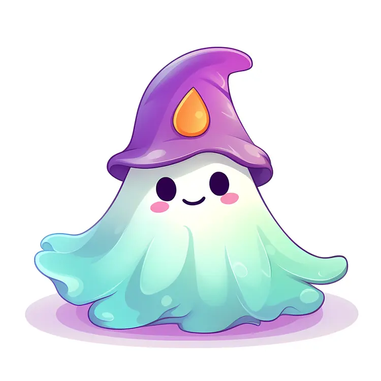 Cute Jellyfish with Purple Hat