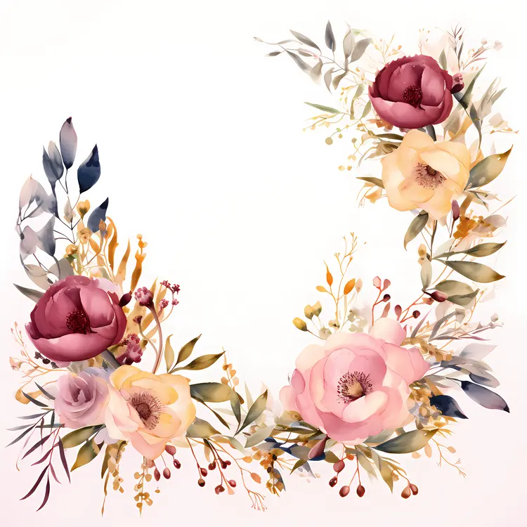 Beautiful Floral Wreath with Vibrant Blooms