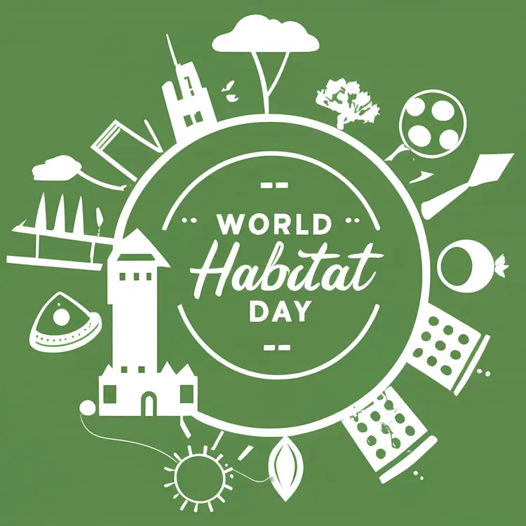World Habitat Day with Urban Buildings