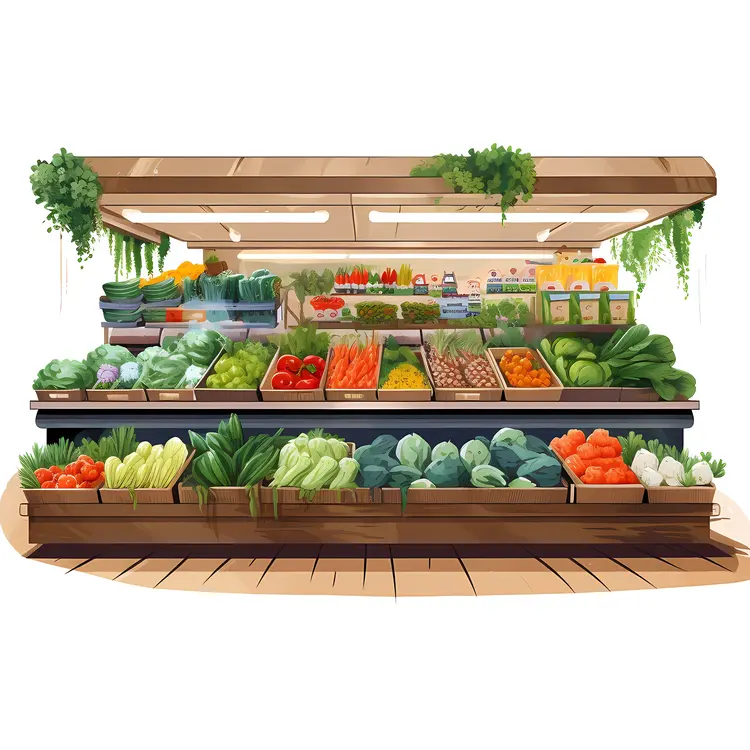 Organic Vegetable Stand in Market