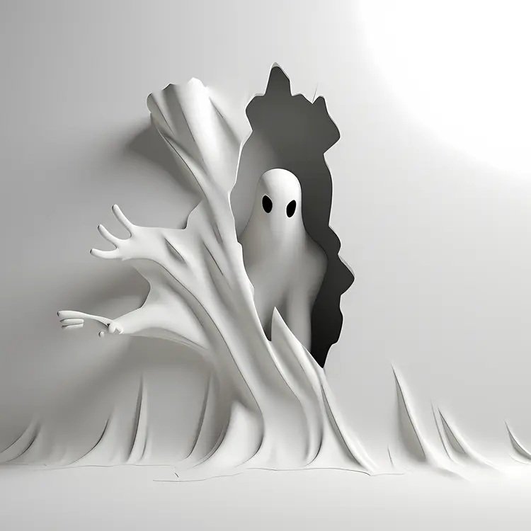 Spooky White Ghost for Halloween
