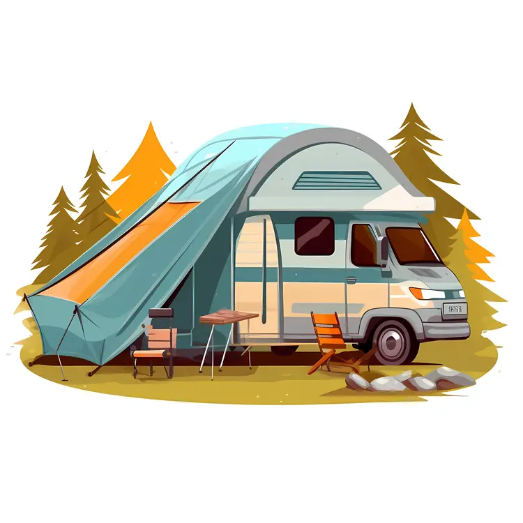 Cozy Camper Van in the Forest