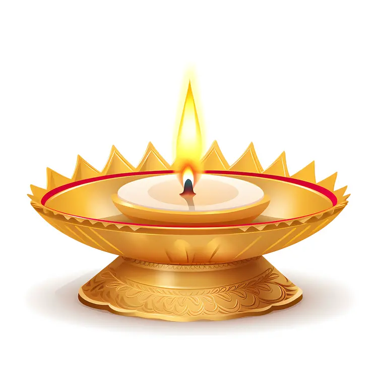 Elegant Oil Lamp with a Bright Flame